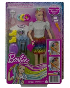 Obrazek Barbie. Kolorowa fryzura panterka