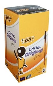 Bild von Długopis Cristal Original Fine czarny display 50 sztuk