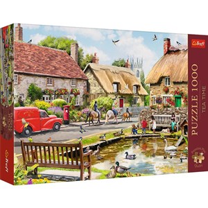 Obrazek Puzzle Premium Plus Quality Tea Time: Lato w miasteczku 1000