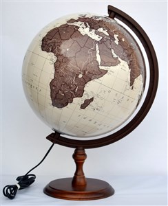 Bild von Globus 320 antyczny podświetlany drewniana stopka