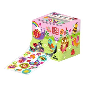 Obrazek Naklejki na rolce różowe 168szt