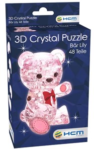 Obrazek Crystal puzzle Miś Lily różowy