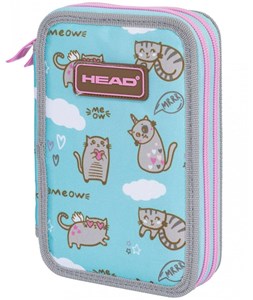 Obrazek Piórnik podwójny bez wyposażenia HEAD MEOW, AC2
