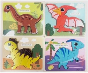 Bild von Puzzle drewniane dinozaury
