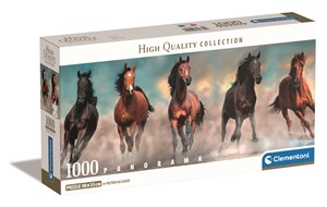 Bild von Puzzle 1000 Panorama Compact Horses 39875
