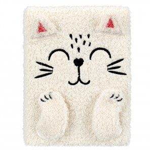 Bild von Notes B6 pluszowy white cat