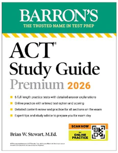 Obrazek STEWART, B: ACT STUDY GUIDE PREMIUM, 2026: 6 PRACTICE TESTS