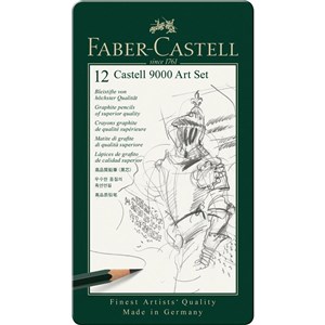 Bild von Ołówek Faber-Castell 9000 Art 12 sztuk opakowanie metalowe