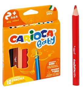 Obrazek Kredki ołówkowe trójkątne Baby 10 kolorów Carioca