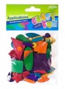 Obrazek Ozdoba dek drewniana kolorowe kształty