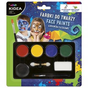 Obrazek Farbki do malowania twarzy Kidea 6 kolorów
