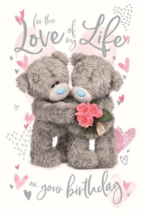 Bild von Karnet urodzinowy 3D For The Love of my Life on Your Birthday 228x152