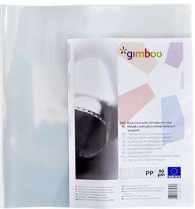 Bild von Okładka na książki GIMBOO A4 z samoprzylepnym brzegiem 30,5x55 cm transparentna 10 sztuk