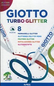 Obrazek Giotto Flamastry Turbo Glitter 8 sztuk