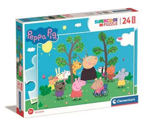 Obrazek Puzzle 24 Maxi Super Kolor Peppa Pig