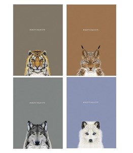 Bild von Notes A5/64K gładki Sketch&note Wild Animals ASTRA