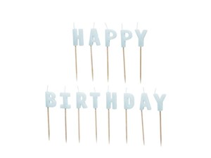 Bild von Świeczki Happy Birthday 2,5cm błękitne 13szt