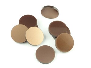 Bild von Znaczniki akryl brąz metal okrągłe 22x3mm 10szt