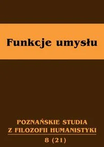 Obrazek Funkcje umysłu Poznańskie studia z filozofii humanistyki 8 (21)