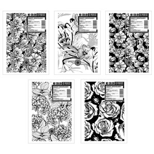 Bild von Brulion A5/96K kratka Flowers black (5szt)