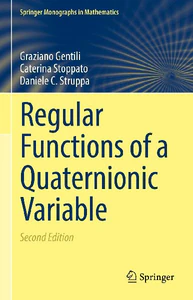 Bild von Regular Functions of a Quaternionic Variable