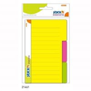 Obrazek Przekładki samoprzylepne neonowe 100x150mm, 3 kolory