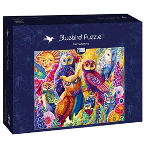 Bild von Puzzle 2000 Kolorowe sowy