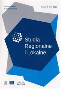 Bild von Studia Regionalne i Lokalne 4/2023 (94)