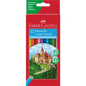 Obrazek Kredki Faber-Castell Zamek 12 kolorów + temperówka