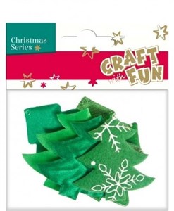 Obrazek Ozdoba dekoracyjna choinka materiał 6el