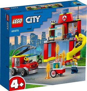 Bild von LEGO City Remiza strażacka i wóz strażacki 60375