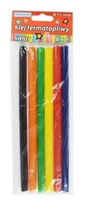 Obrazek Klej termotopliwy do pistoletu 6szt kolorowy