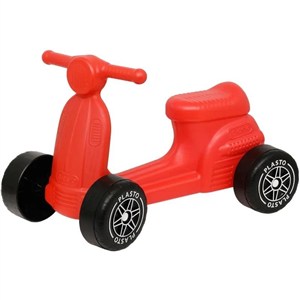 Obrazek PLASTO Hulajnoga 4 kołowa cicha, Czerwona Max 60kg