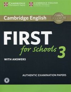 Bild von Cambridge English First for Schools 3 with answers with Audio