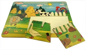 Obrazek Puzzle farma - 6 elementów