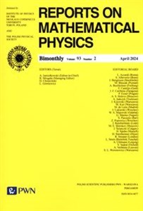 Obrazek Reports on Mathematical Physics 93/2