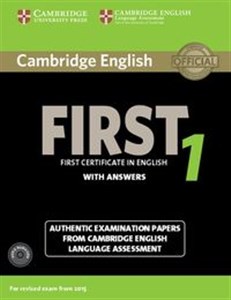 Obrazek Cambridge English First 1 Authentic examination papers with answers + 2CD