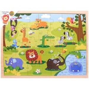 Bild von Układanka drewniana Safari Puzzle 35 elementów