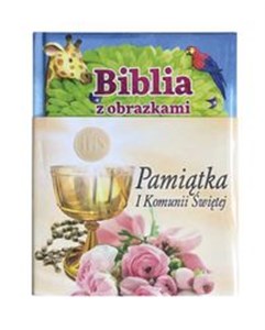 Bild von Biblia z obrazkami różowa Pamiątka I komunii świętej