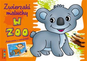 Obrazek Zwierzaki maluchy  W zoo Malowanka z naklejkami