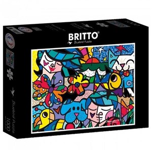 Obrazek Puzzle 1000 Romero Britto, Ogród pełen kolorów