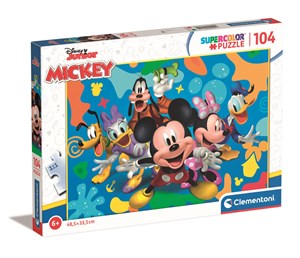 Obrazek Puzzle 104 Super kolor Disney mickey and friends 25745