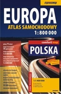 Bild von Europa atlas samochodowy 1:800 000 + laminowana mapa samochodowa 1:1 400 000 – mapa kieszonkowa