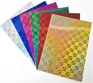 Bild von Karton holograficzny Pixel A4 6 arkuszy wycinanki