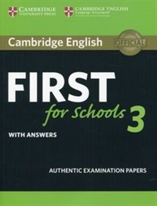Bild von Cambridge English First for Schools 3 with answers