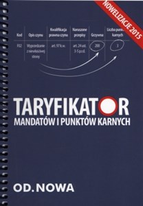 Obrazek Taryfikator mandatów i punktów karnych Nowelizacje 2015