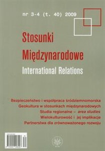 Obrazek Stosunki Międzynarodowe 3-4/2009