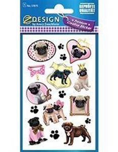 Bild von Naklejki papierowe premium - mopsy