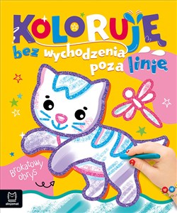 Bild von Koloruję bez wychodzenia poza linię. Brokatowy obrys. Z kotkiem