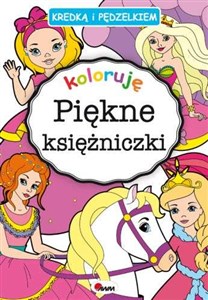 Obrazek Kredką i pędzelkiem koloruję Piękne księżniczki